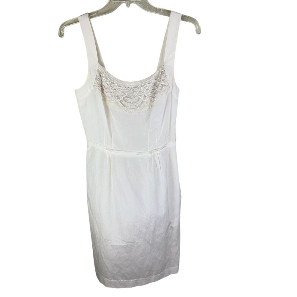 Banana Republic Women's Dress Ivory Size 0 Sleeveless Classic Cocktail Wedding